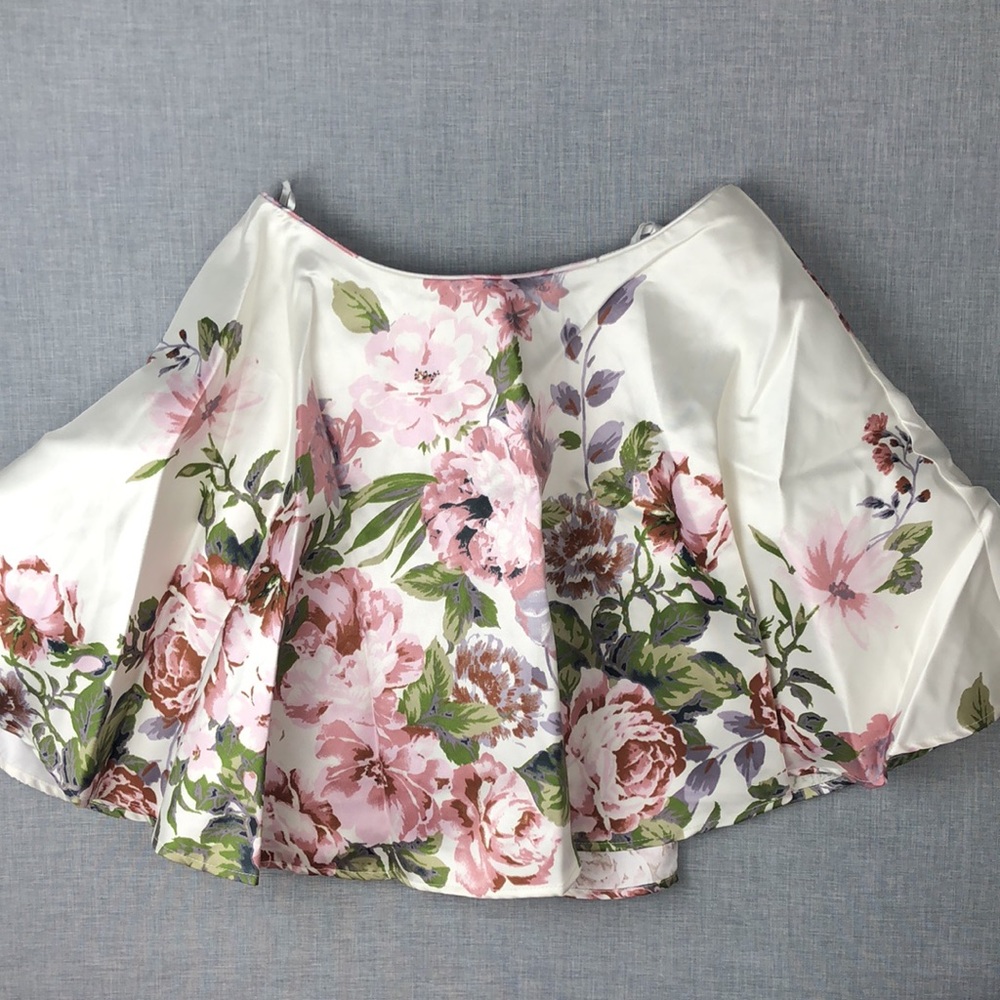City Studio Floral Crop 2 Piece Dress Juniors 9 - Picture 6 of 8